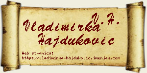Vladimirka Hajduković vizit kartica